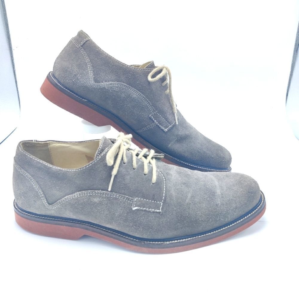 1901 Nordstrom Taupe Gray Suede Leather Oxford Shoes Men’s 10